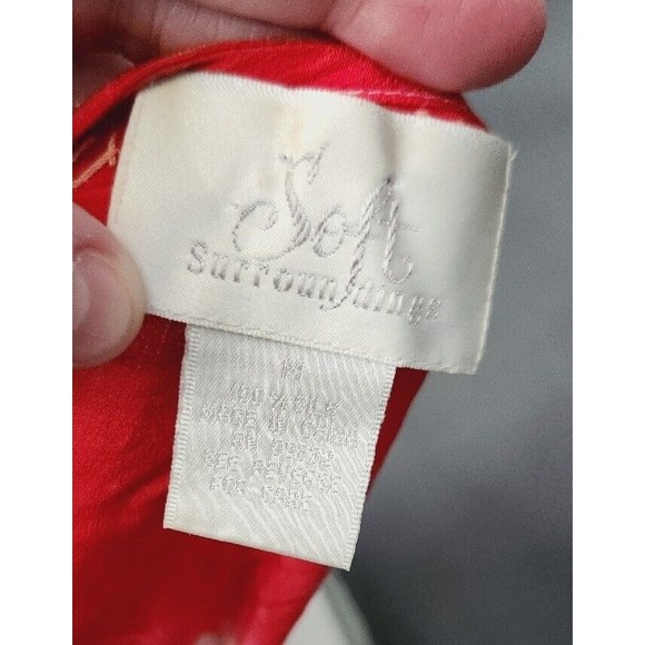 Soft Surroundings 100% Silk Hot Pink Red Tie Dye Button Up Tunic Top Size M - Picture 8 of 9